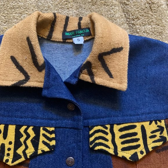 NWOT - Denim And Mudcloth Unisex Vest - Picture 2 of 4